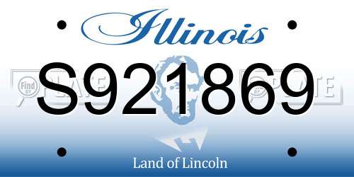 S921869 Illinois License Plate