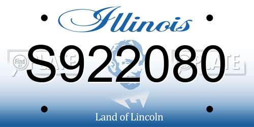 S922080 Illinois License Plate