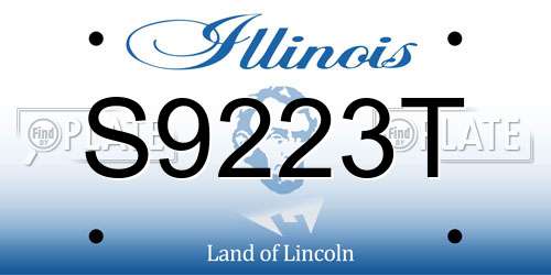 S9223T Illinois License Plate