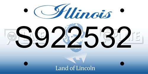 S922532 Illinois License Plate