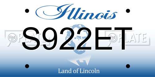 S922ET Illinois License Plate