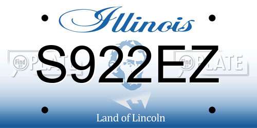 S922EZ Illinois License Plate