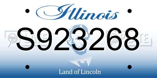 S923268 Illinois License Plate