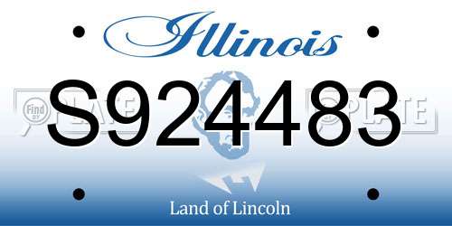 S924483 Illinois License Plate