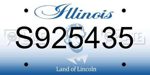 S925435 Illinois License Plate