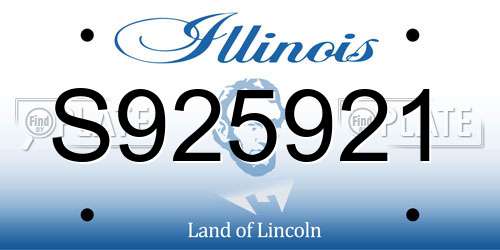 S925921 Illinois License Plate