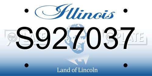 S927037 Illinois License Plate