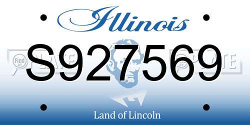 S927569 Illinois License Plate