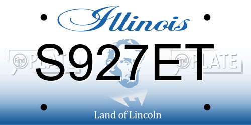 S927ET Illinois License Plate