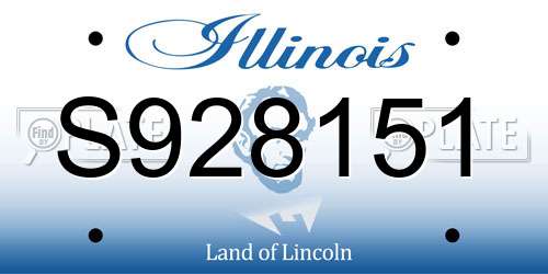 S928151 Illinois License Plate