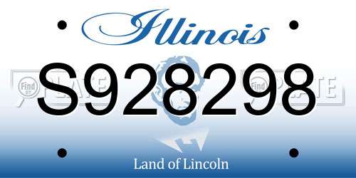 S928298 Illinois License Plate