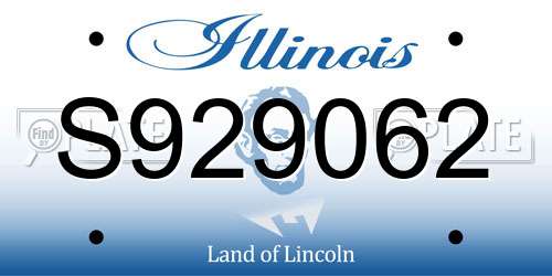 S929062 Illinois License Plate