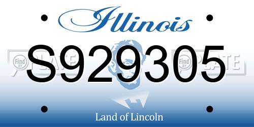 S929305 Illinois License Plate