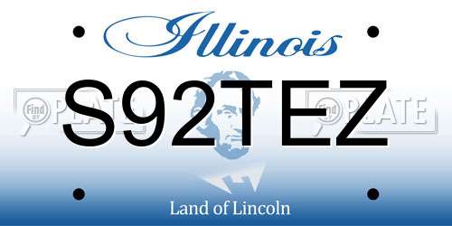 S92TEZ Illinois License Plate
