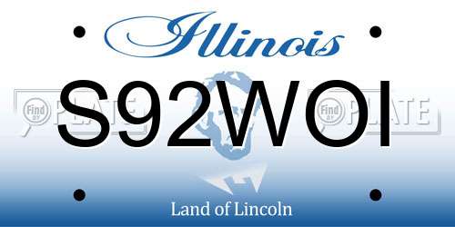 S92WOI Illinois License Plate
