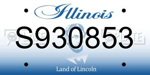 S930853 Illinois License Plate