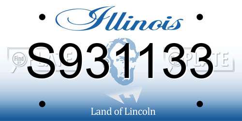 S931133 Illinois License Plate