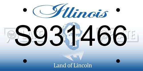 S931466 Illinois License Plate