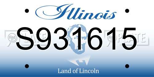 S931615 Illinois License Plate