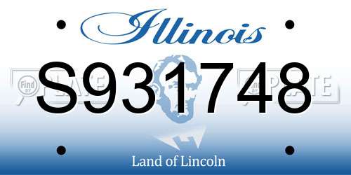 S931748 Illinois License Plate