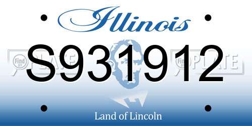 S931912 Illinois License Plate