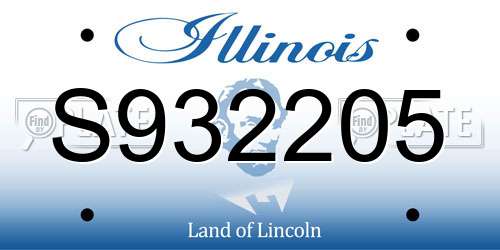 S932205 Illinois License Plate