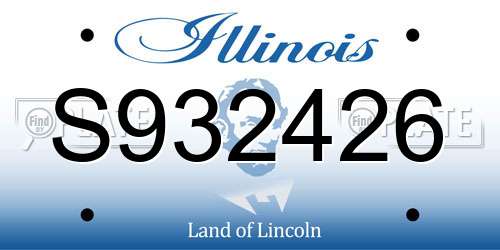 S932426 Illinois License Plate