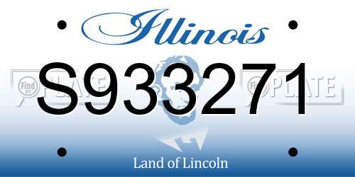 S933271 Illinois License Plate