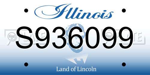 S936099 Illinois License Plate