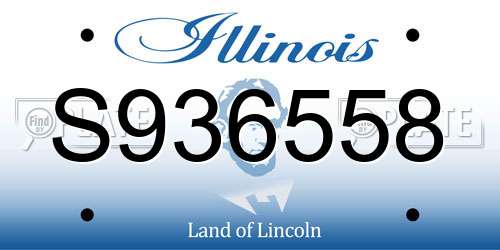 S936558 Illinois License Plate