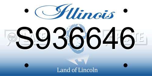 S936646 Illinois License Plate