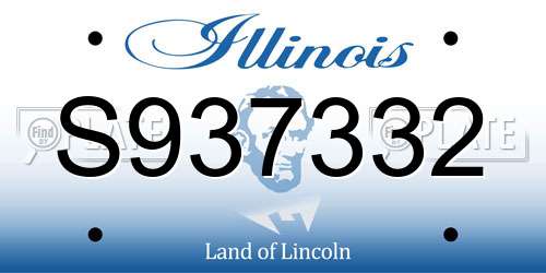 S937332 Illinois License Plate