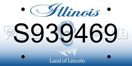 S939469 Illinois License Plate