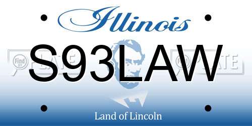 S93LAW Illinois License Plate