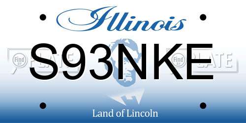 S93NKE Illinois License Plate
