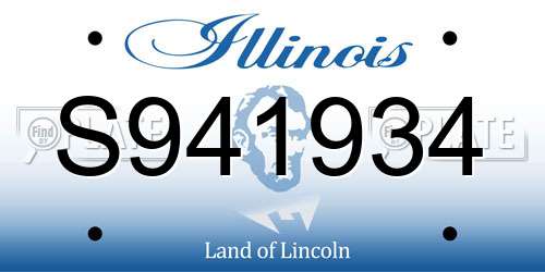 S941934 Illinois License Plate