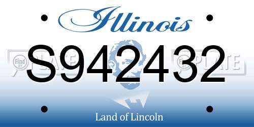S942432 Illinois License Plate