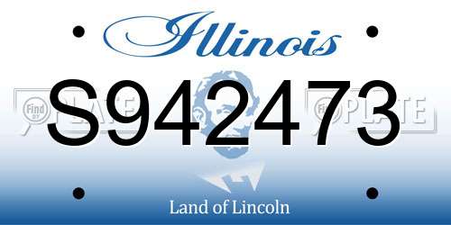 S942473 Illinois License Plate