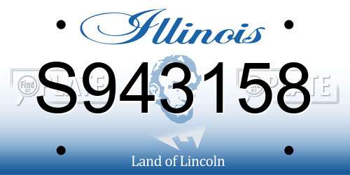 S943158 Illinois License Plate