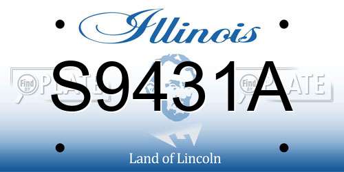 S9431A Illinois License Plate