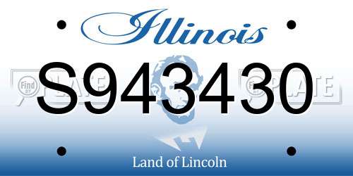 S943430 Illinois License Plate
