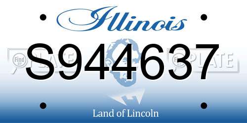 S944637 Illinois License Plate
