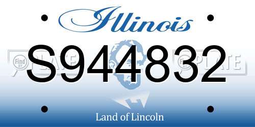 S944832 Illinois License Plate