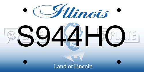 S944HO Illinois License Plate