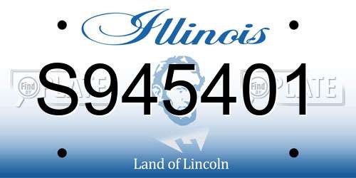 S945401 Illinois License Plate