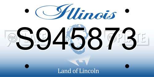 S945873 Illinois License Plate