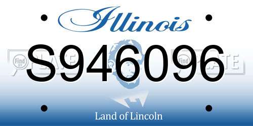 S946096 Illinois License Plate