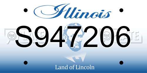 S947206 Illinois License Plate