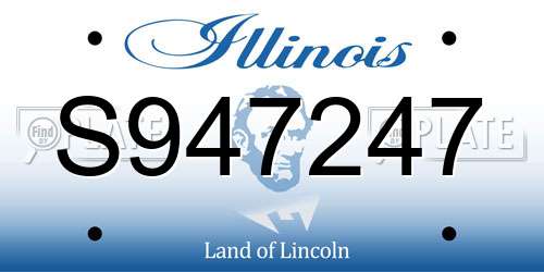 S947247 Illinois License Plate