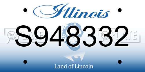 S948332 Illinois License Plate